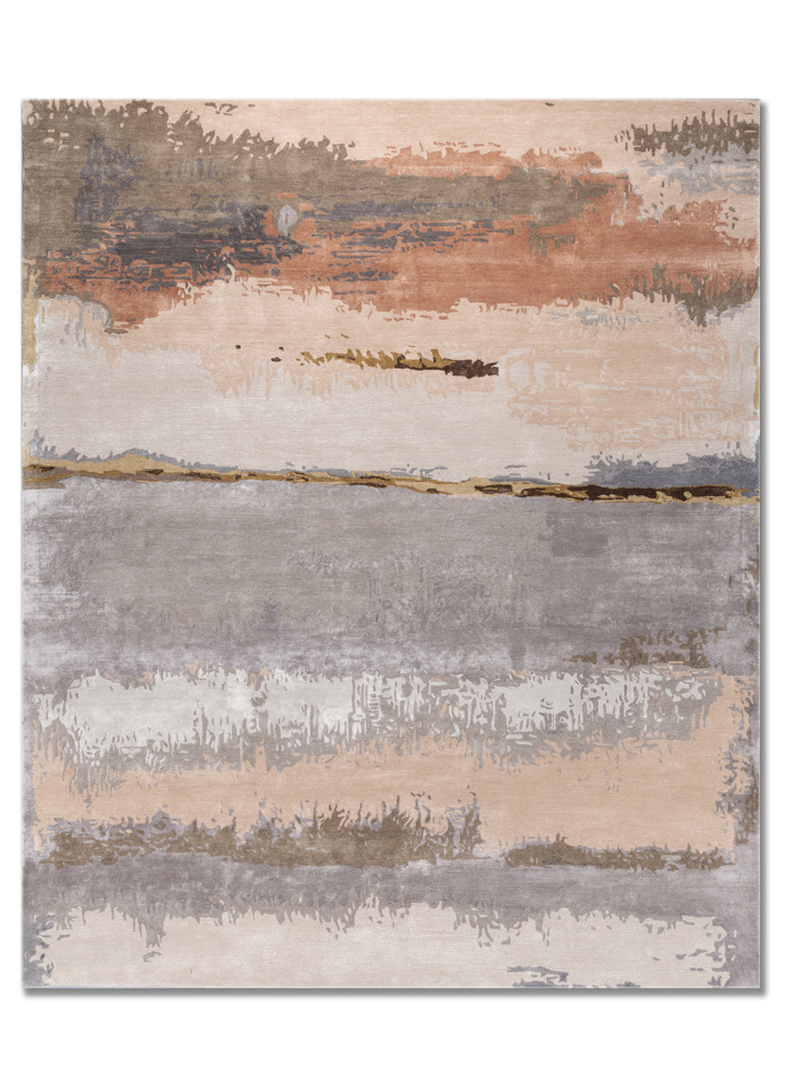 genesis ivory wool and viscose hand tufted Rug - HeadShot